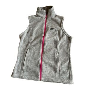 Columbia Vest Womens Small Fleece Sleeveless Casual Zip Pockets Outdoors Hiking